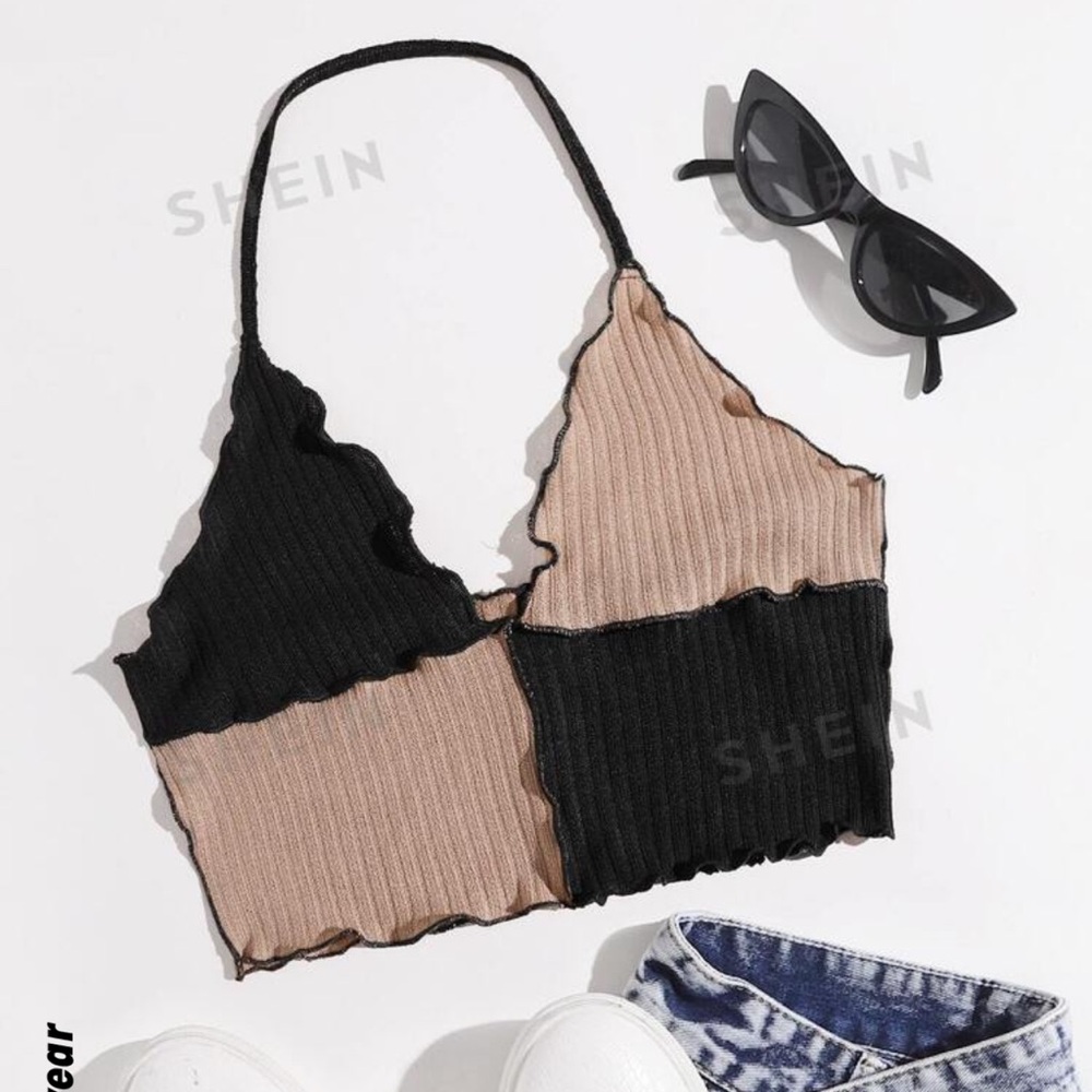 shein colorblock top